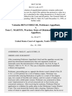 Valentin Benavidez III v. Tom C. Martin, Warden State of Oklahoma, 166 F.3d 346, 10th Cir. (1998)