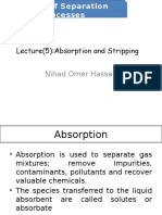 Lecture 5 - Absorption and Stripping