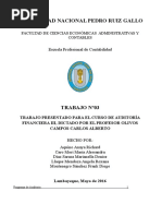 Programa de Auditoria: Propiedad Planta y Equipo. Y Cuentas Por Pagar Comerciales