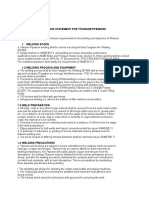 Method Statement For Titanium Pipework