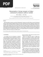 Determination of Design Moments in Bridges Constructed by Balanced Cantilever Method PDF