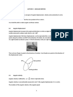 Lecture 9 - Angular Motion