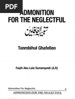 Tanmbeehul Ghafileen (Admonition For The Neglectful) by Faqih Abul Laith Samarqandi (RA)