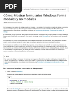 Cómo - Mostrar Formularios Windows Forms Modales y No Modales PDF