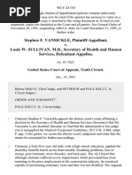 Stephen F. Vansickle v. Louis W. Sullivan, M.D., Secretary of Health and Human Services, 982 F.2d 530, 10th Cir. (1992)