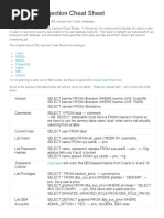 Oracle SQL Injection Cheat Sheet - Pentestmonkey