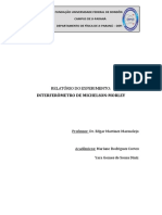 RELATÓRIO Interferômetro de Michelson