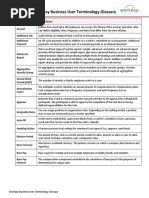 Glossary Workday Terminology Business Users