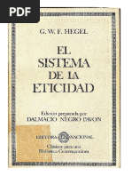 Hegel. El Sistema de La Eticidad Etica