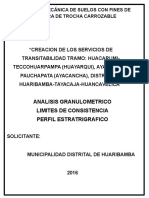 Estudio de Mecánica de Suelos Con Fines de Apertura de Trocha Carrozable