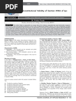 Constitutional Validity of Section 498A of Ipc: Research Paper