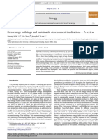 Zero Energy Buildings and Sustainable Development Implications - A Review