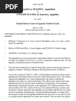 Russell Lee Massey v. United States, 358 F.2d 782, 10th Cir. (1966)