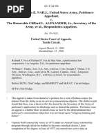 Captain William E. Naill, United States Army v. The Honorable Clifford L. Alexander, JR., Secretary of The Army, 631 F.2d 696, 10th Cir. (1980)