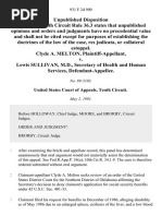 Clyde A. Melton v. Lewis Sullivan, M.D., Secretary of Health and Human Services, 931 F.2d 900, 10th Cir. (1991)