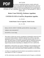 Robert Vann Wilson v. United States, 946 F.2d 902, 10th Cir. (1991)