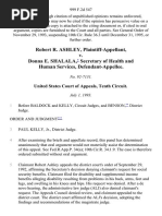 Robert R. Ashley v. Donna E. Shalala, Secretary of Health and Human Services, 999 F.2d 547, 10th Cir. (1993)