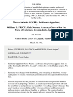 Marco Antonio Rocha v. William E. Price Gale Norton, Attorney General For The State of Colorado, 51 F.3d 286, 10th Cir. (1995)