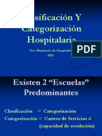 Clasificación y Categorización de Hospitales