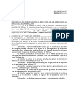 Diligencia de Información y Lectura de de Derechos Al Investigado Por Delito