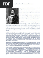 Biografía de Miguel de Cervantes Saavedra