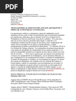 Trabajadores Al Servicio Del Estado. Quinquenio y Prima de Antiguedad Naturaleza