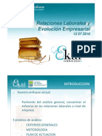 Relaciones Laborales y Evolucion Empresarial