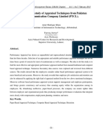 An Exploratory Study of Appraisal Techniques From Pakistan Telecommunication Company Limited (PTCL)