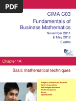 Cima C03 Fundamentals of Business Mathematics: November 2011 & May 2012 Exams