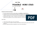 Mission Impossible - Robo Code - Unit Lesson Plans