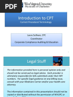 Introduction To CPT: Current Procedural Terminology