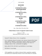 Rogers v. United States. Wertheimer v. United States. Blau v. United States. Bary v. United States. Kleinbord v. United States