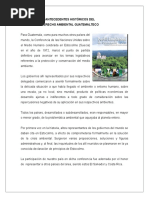 Antecedentes Históricos Del Derecho Ambiental en Guatemala