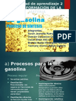 Proceso Industrial de La Gasolina