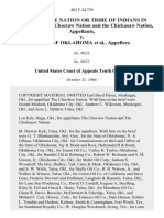 The Cherokee Nation or Tribe of Indians in Oklahoma, The Choctaw Nation and The Chickasaw Nation v. State of Oklahoma, 402 F.2d 739, 10th Cir. (1968)