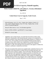 United States v. Reico Lonnie Greene, A/K/A Reico L. Greene, 442 F.2d 1285, 10th Cir. (1971)