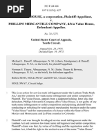 The Value House, A Corporation v. Phillips Mercantile Company, D/B/A Value House, 523 F.2d 424, 10th Cir. (1975)