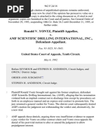 Ronald v. Yontz v. Amf Scientific Drilling International, Inc., 962 F.2d 18, 10th Cir. (1992)