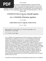 United States v. Joe A. Wilburn, 979 F.2d 858, 10th Cir. (1992)