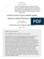 United States v. Ronald Lee Gorecki, 110 F.3d 74, 10th Cir. (1997)