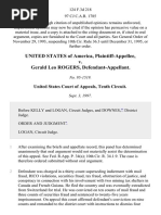 United States v. Gerald Leo Rogers, 124 F.3d 218, 10th Cir. (1997)