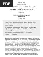 United States v. John Fabiano, 169 F.3d 1299, 10th Cir. (1999)