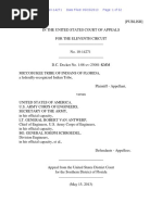 Miccosukee Tribe of Indians of Florida v. USA, 11th Cir. (2013)