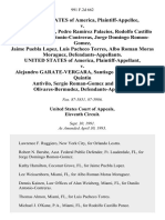 United States v. Orlando Lastra, Pedro Ramirez Palacios, Rodolfo Castillo Ponce, Danilo Antonio-Contreras, Jorge Domingo Romon-Gomez, Jaime Puebla Lopez, Luis Pacheco Torres, Albo Roman Moras Moraguez, United States of America v. Alejandro Garate-Vergara, Santiago Roman-Bernel, Quintin Antivilo, Sergio Roman-Gomez and Manuel Olivares-Bermudez, 991 F.2d 662, 11th Cir. (1993)