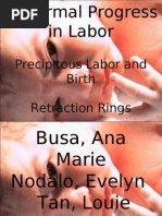 Abnormal Progress in Labor (Precipitous Labor and Birth & Retraction Rings)