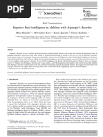 Superior Fluid Intelligence in Children With Asperger's Disorder