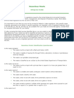 Hazardous Waste: Self-Inspection Checklist