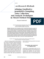 Combining Qualitative and Quantitative Data Sampling and Analysis Mixed Methods