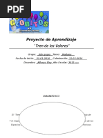 Proyecto de Aprendizaje El Tren de Los Valores Globitos