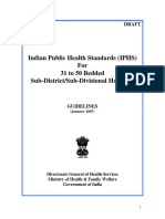 Indian Public Health Standards (IPHS) For 31 To 50 Bedded Sub-District/Sub-Divisional Hospitals